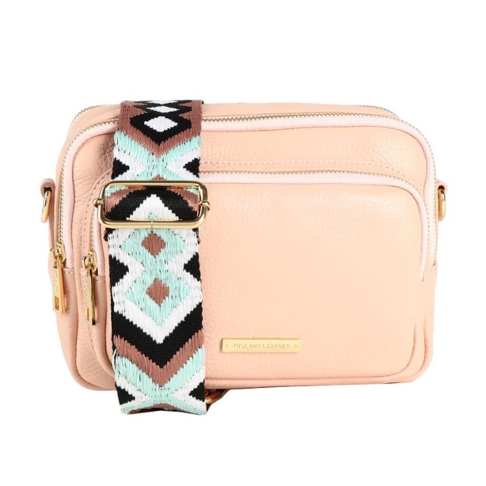 NWT Tuscany Leather Crossbody Camera Bag
